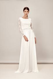 Scarlett Sienna Long Sleeved Lace Top With Floaty Skirt Winter Wedding Dress Two Piece By Muscat London Exclusive Dresses Wedding Dresses Bridal Separates