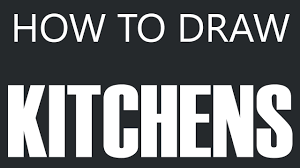 How to draw a kitchen layout. How To Draw A Kitchen Custom Kitchen Design Drawing Stove Sink Cabinets Floor Youtube