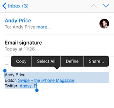 How To Customize Your Email Signature On Ios With Html Links Tapsmart