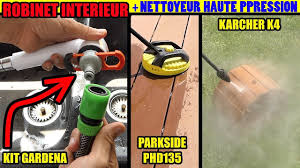 Raccorder Un Nettoyeur Haute Pression A Un Robinet Interieur Cuisine Salle De Bain Kit Gardena Youtube