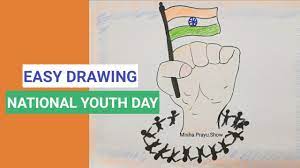 Sometimes people think that young people can't contribute significantly to society, but oftentimes the opposite is true. Easy Drawing National Youth Day How To Draw Youth Day National Youth Day Poster Drawing Youtube