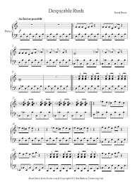 E sheet music boss is awesome! Piano Despicable Rush Sheet Music 8notes Com