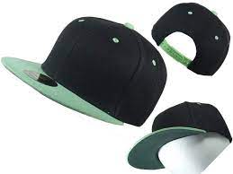 Wholesale Flat Bill Vintage Retro Snapback Hats Two Tone Black Lime Yummy Flat Bill Hats Cute Hats Flat Hats