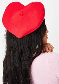 French Lessons Heart Shaped Beret Beret Kawaii Hat Festival Hat