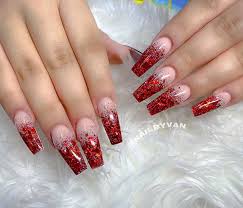 Coffin nails pretty much look great at any length. 23 Beautiful Ways To Rock Red Coffin Nails Page 2 Of 2 Stayglam