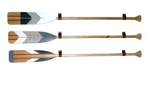 Painted Canoe Paddle Set Trio Oar Wall Art Set Hand Etsy In 2020 Painted Paddles Wall Art Sets Painting