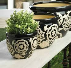This pattern pack is a collection of 12 simple seamless patterns inspired by nature presented only with black and white! 3 Pc Set Black White Design Damask Modern Ceramic Planter Plant Flower Pot Ebay