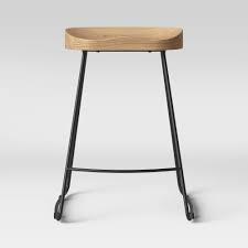 Savings spotlights · curbside pickup · everyday low prices Hull Counter Height Barstool With Black Base Natural Threshold Metal Counter Stools Counter Stools Wood And Metal