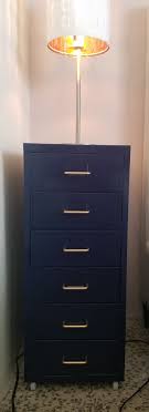 My Latest Ikea Hack Helmer In Navy Blue With Gold Pulls Ikea Hack Home Decor Styles Ikea