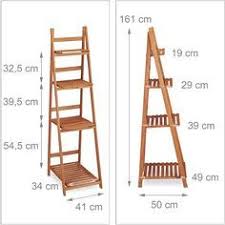 Relaxdays Blumentreppe Aus Holz Blumenstander Fur Innen 4 Stufig Leiterregal Klappbar Hbt En 2020 Exibidores De Madera Muebles De Madera Envejecida Libreros De Madera