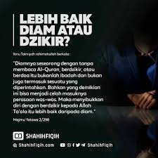 Ariga channel 20 october 2019. Shahih Fiqih Lebih Baik Diam Atau Dzikir Ibnu Facebook