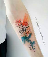 Photo uploaded 2 years ago © photos are copyrighted by artist. 100 Awesome Compass Tattoo Designs Cuded Compass Tattoo Design Watercolor Compass Tattoo Sleeve Tattoos