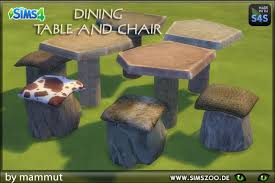 Blackyssims4zoo Dining Table And Chair By Mammut Details And Download At The Simszoo Free Registration Required Find Th Sims Sims 4 Sims 4 Cc Furniture