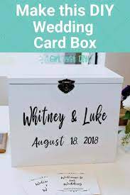 You can display four of your favorite 8×10 photos on the sides of this photo frame card box. Diy Wedding Card Box Tutorial Girl Just Diy