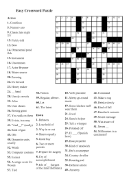 Give your crossword puzzle a name. Printable Easy Crossword With Answers Printable Crossword Puzzles Online