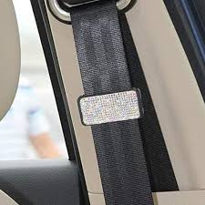 Car Seat Belt Adjuster Bling Crystal Rhinestones Seatbelt Clips Auto Shoulder Neck Strap Positioner Locking Clip For Adults Kids Women Short People The Div Seat Belt Adjuster Seat Belt Buckle Bling