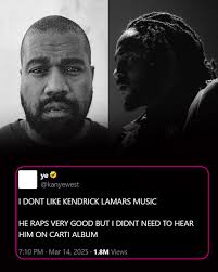 Kanye West says he dislikes Kendrick Lamar music and didn't want him to be  featured