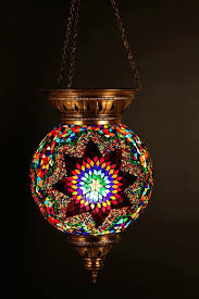 Hanging Stained Glass Mosaic Turkish Ottoman Moroccan Lantern Lamp Chandelier Mediterranean Light Fixture Mosaic Lamp Hanging Stained Glass Hanging Lamp Design