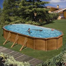 Piscina San Marina Pacific Ovalada Imitacion Madera Poolaria Piscina Piscinas Por Encima Del Suelo Piscinas