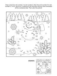 Sleigh santa coloring pages 001. Dot To Dot And Coloring Page Snowman Stock Vector Illustration Of Connect Puzzle 62995805