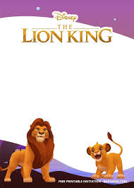 8 Free Printable Lion King Invitation Templates Lion King Invitation Lion King Birthday Lion King Party