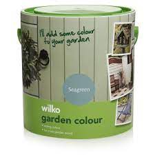 Wilko Garden Colours Sea Green 2 5l Wilko Fence Paint Painted Garden Furniture