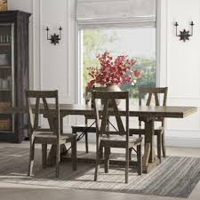 Gray farmhouse table and chairs. Farmhouse Rustic Grey Kitchen Dining Sets Birch Lane