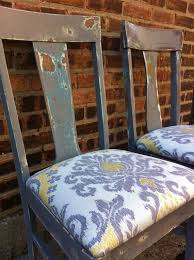 Pair Of Vintage Distressed Chairs By Minthome On Etsy 175 00 Distressed Chair Recycled Furniture Distressed Furniture