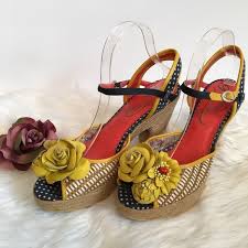 Poetic License Yellow Floral Platform Sandals 40