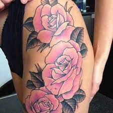 Since the rose is a beloved flower, roses in various colors and species have continuously been used not just in tattoo art, but also in paintings, photographs, and drawings. 40 Hot Rose Thigh Tattoo Design Ideas