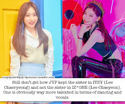 Chaesisters is a family group consisting of chaeyeon (izone) & chaeryeong (itzy) as reunited sisters for a special performance at the 2020 kbs . Unpopular K Pop Opinions Still Don T Get How Jyp Kept The Itzy Sister And