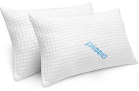 7 Queen Size Shredded Memory Foam Bed Pillows For Sleeping Bamboo Cooling Hypoallergenic Pillow For Back And Side Memory Foam Beds Bed Pillows Foam Pillows