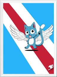 Fairy Tail Happy Print In 2020 Fairy Tail Happy Happy City Map Print