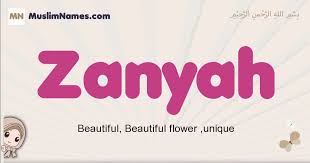 Zanyah Meaning Of The Muslim Baby Name Zanyah