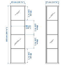 Detolf Vitrina Blanco 43x163 Cm Ikea Glasschrankturen Vitrine Vitrine Weiss