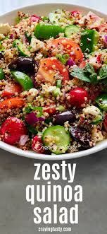Zesty Quinoa Salad Craving Tasty In 2020 Zesty Quinoa Salad Healthy Recipes Salad Recipes