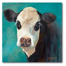 Black And White Cow Framed Pictures Miss Opal 16 X 16 Gallery Wrapped Canvas Wall Art In 2020 Cow Art Cow Painting Art