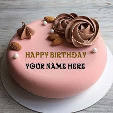 Best Birthday Cake Flavours List Write Name On Almond Flavor Happy Birthday Cake Almond Flavor Birthday Cake For Father Happy Birthday Cakes