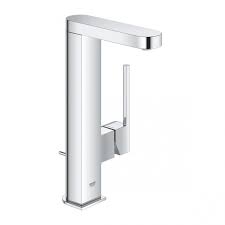 The matte black finish creates an upscale look for your bathroom and can be matched with a variety of decorative styles. Grohe Plus Bathroom Tap With Pull Out Spray Pillar Bath Faucet 23843003