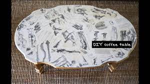 Decoupage a coffee table idea. Diy Decoupage Coffee Table Furniture Design Tutorial With Mr Kate Youtube