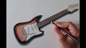 How To Draw An Electric Guitar Guitar Drawing Electric Guitar Guitar