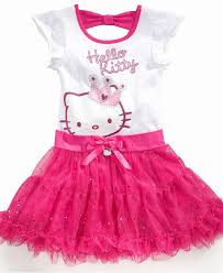 Hello Kitty Birthday Dress For 1 Year Old Bought This For Brooklyn S 4 Hello Kitty Birthday Party Kids Dress Little Girl Tutu Toddler Girl Outfits