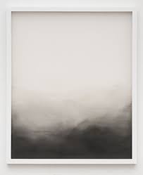 Black And White Frame Landscape Ink Wash Painting Or An Abstract Black And White Landscape In Simple White Frame Dramatic And Yet Soft Abstract Contemporary Abstract Art White Art