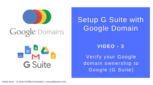 How To Verify Your Google Domain Ownership To G Suite Youtube