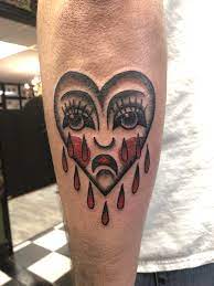 American Traditional Tattoo Crying Heart Traditional Tattoo Tattoos American Traditional Tattoo