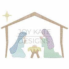 October 2, 2018 categories hand embroidery designs. Christmas Nativity Scene Vintage Sketch Embroidery Design Joy Kate Designs