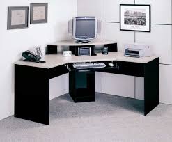 Desk Astounding Techni Mobili Computer Studio Coastal Corner Design Custom Laminate Locking 2 Cabinets Draw Corner Computer Desk Diy Corner Desk Diy Desk Decor