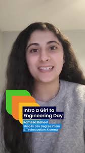 You heard it straight from Romesa—YOU belong in engineering! #eweek2023  #womenintech #engineering #engineer @shopify