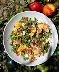 Salade De Roquette Nectarine Speck Feta Et Pignons Salade Roquette Nectarine Salade