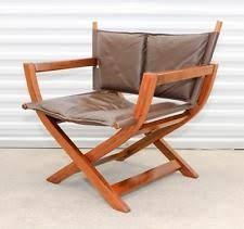 Mid Century Scandinavian Norway Westnofa Leather Folding Director S Chair Rare Chair Directors Chair Leather Chair